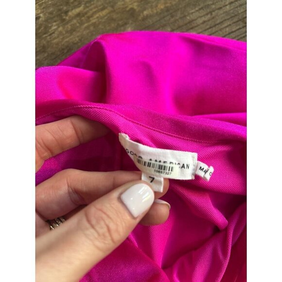 Good American Compression Shine Tube Dress Fuchsia Pink001 Womens Size 7 4XL - Picture 7 of 8